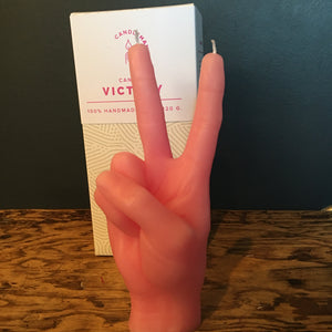 Victory pink candle hand