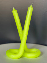 Load image into Gallery viewer, Twist Candle neon yellow
